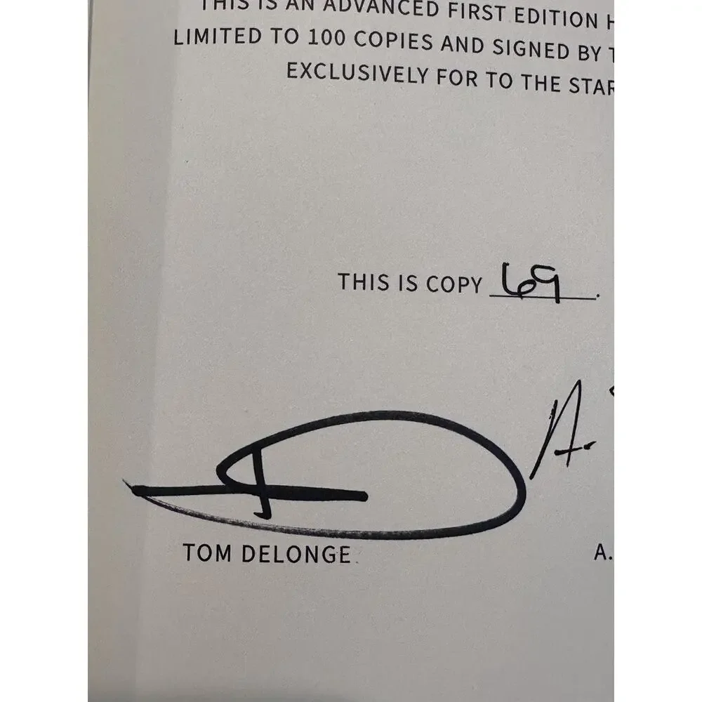 Time Rider Limited Edition Signed Hardcover by Tom DeLonge, AJ Hartley #69/100